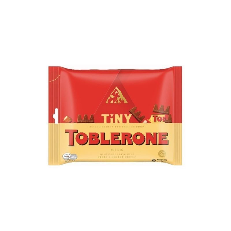 

Coklat Toblerone Tiny milk chocolate Gold Edition asal Swiss isi 25pcs 200gram