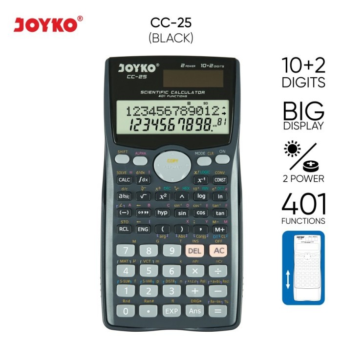 

JOYKO CC-25CO ~ Kalkulator Sekolah Scientific Calculator CC25CO Kuliah - Hitam