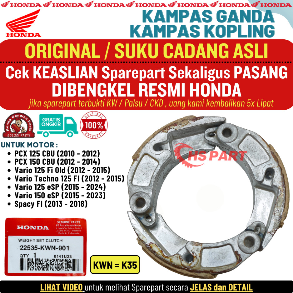 Kampas Ganda Otomatis Kopling Vario 125 150 Led Old PCX 150 Original Vario 150 Original AHM