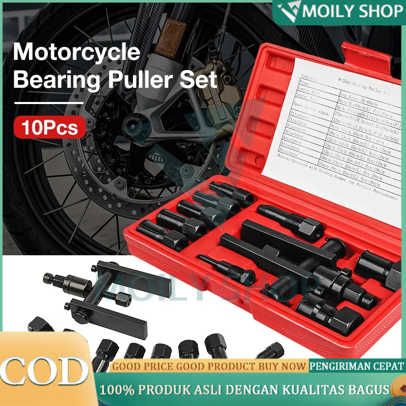 10pcs Tracker Bearing Puller Set Treker Pencabut Bearing Set Treker Cabut Bearing Dalam Treker Pembu