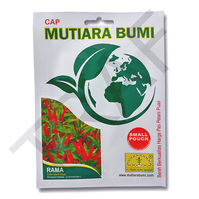 Beni SP Cabe Cabai Rawit Hijau RAMA ISI 700 Biji Bibit CAP MUTIARA BUMI Small Pouch