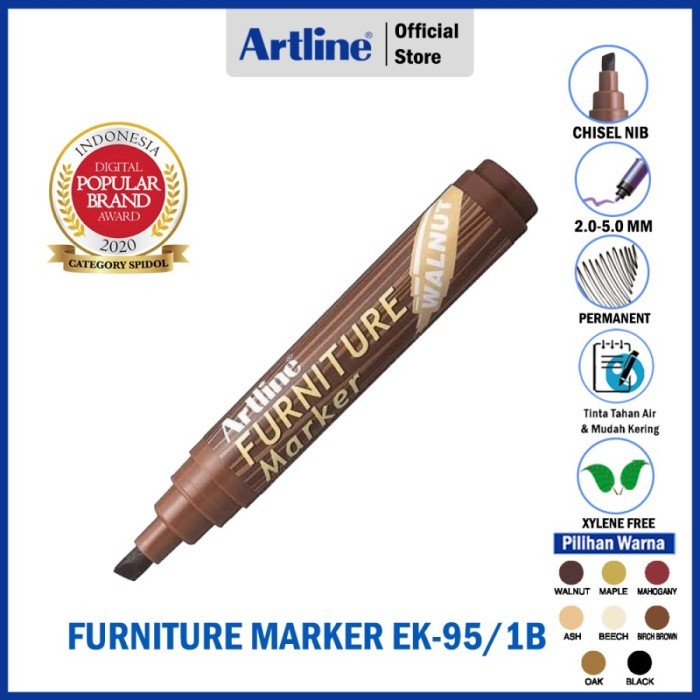 

TERBARU SPIDOL ARTLINE FURNITURE PERMANENT MARKER EK-95 - Walnut