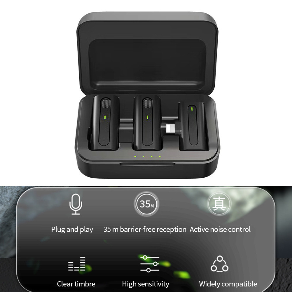 M9 Lavalier Microphone 2.4G Wireless Microphone Dual Microphone Mic Wireless Clip on Microphone Yout