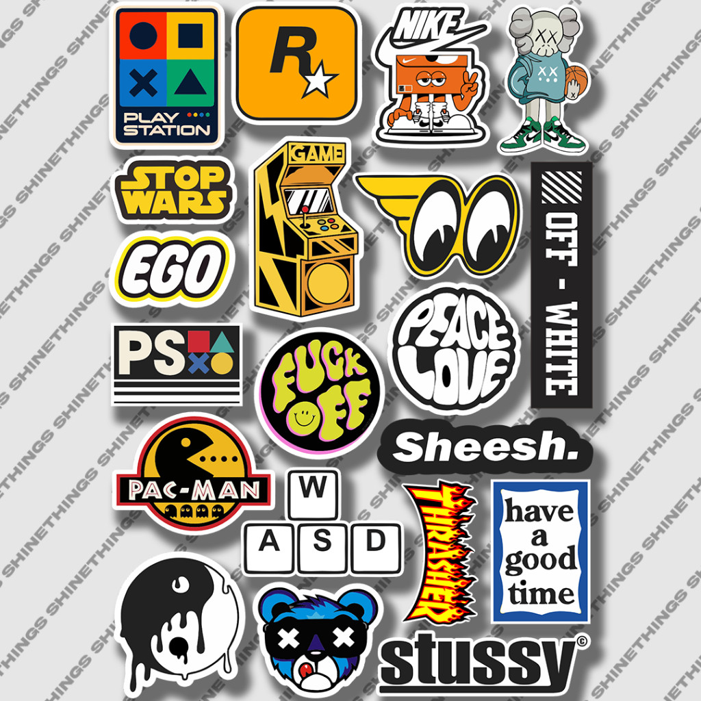 

sticker aesthetic helm case hp || Stiker hypebeast motor laptop keren murah