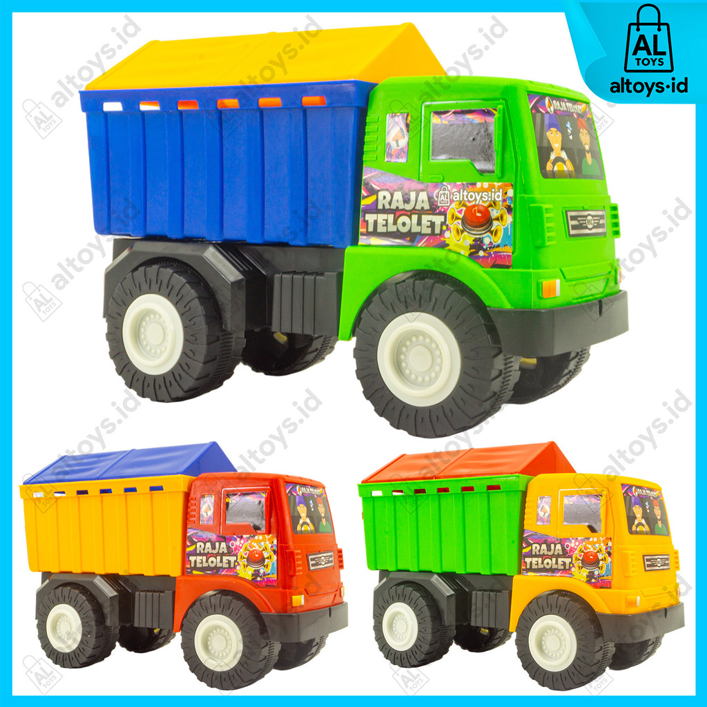 Mainan Anak Kendaraan Truck Bak Kayu Terpal Oleng Om Telolet Truk Tronton Kontruksi RKC02216-1