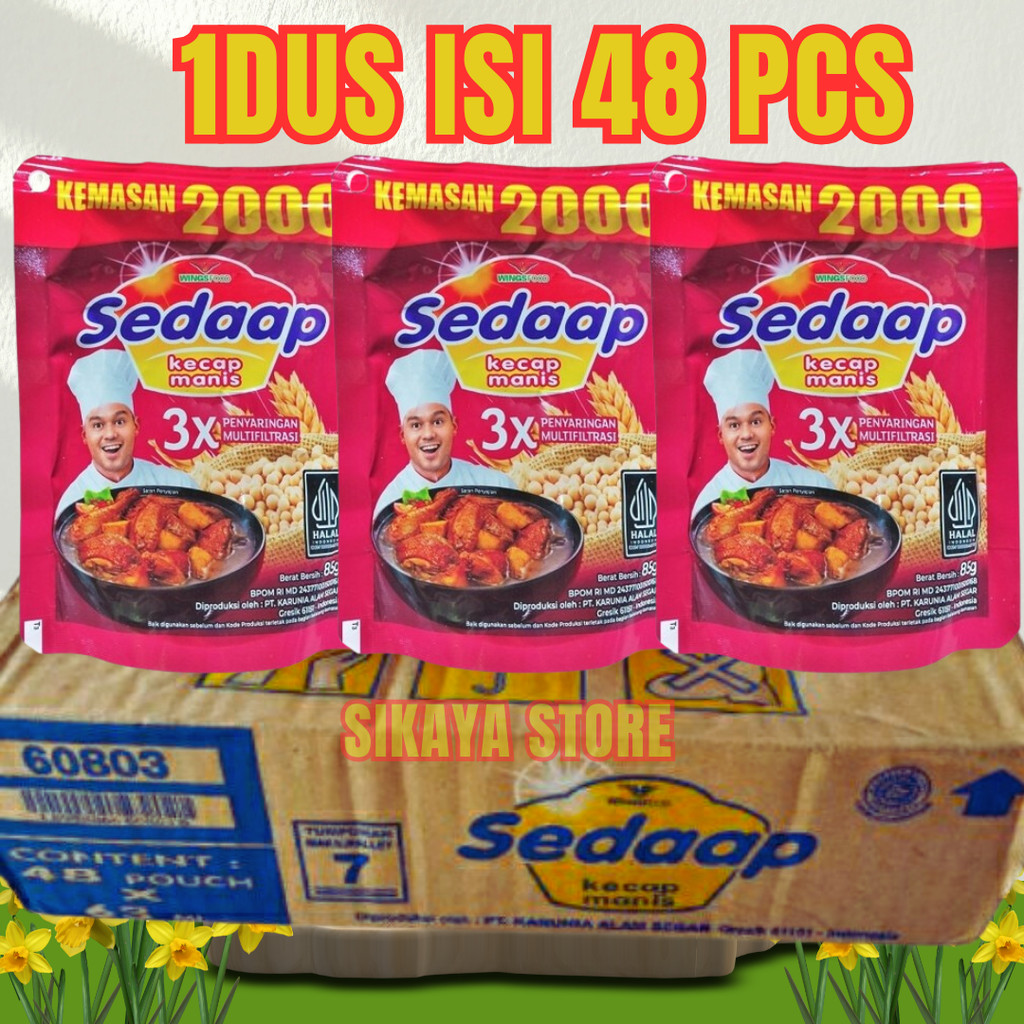 

Kecap Manis Sedaap 2000 pouch 63 ml 1 dus isi 48 pcs