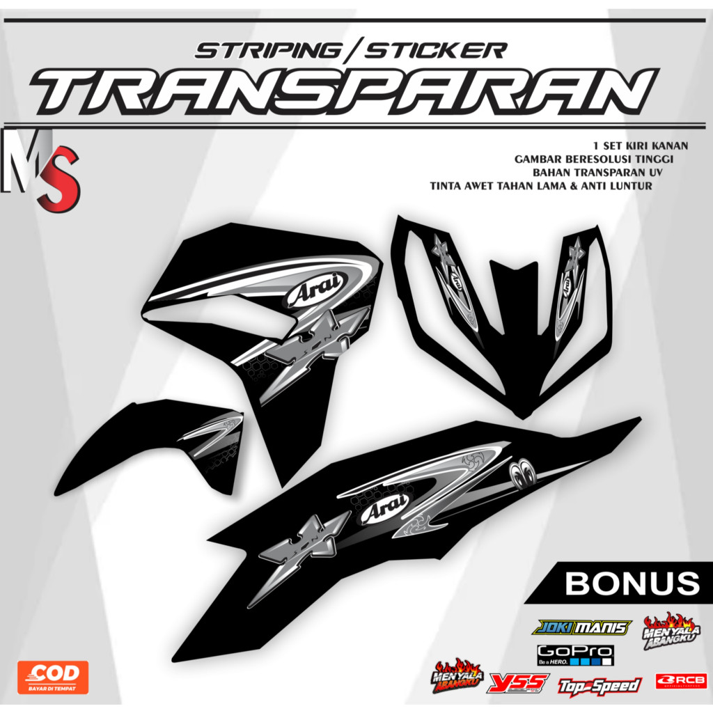 STRIPING TRANSPARAN VARIO GEN 2 NEW STIKER BENING MOTIF SURIKEN HONDA VARIO GEN 2 01 VARIASI MOTIF