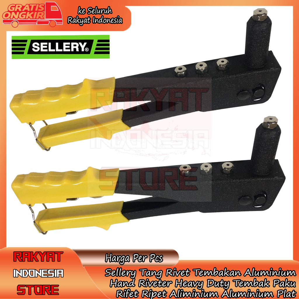 Sellery Tang Rivet Tembak Heavy Duty Riveter 88-866 Alat Tembakan Besi Stainless Plastik Paku Rifet 