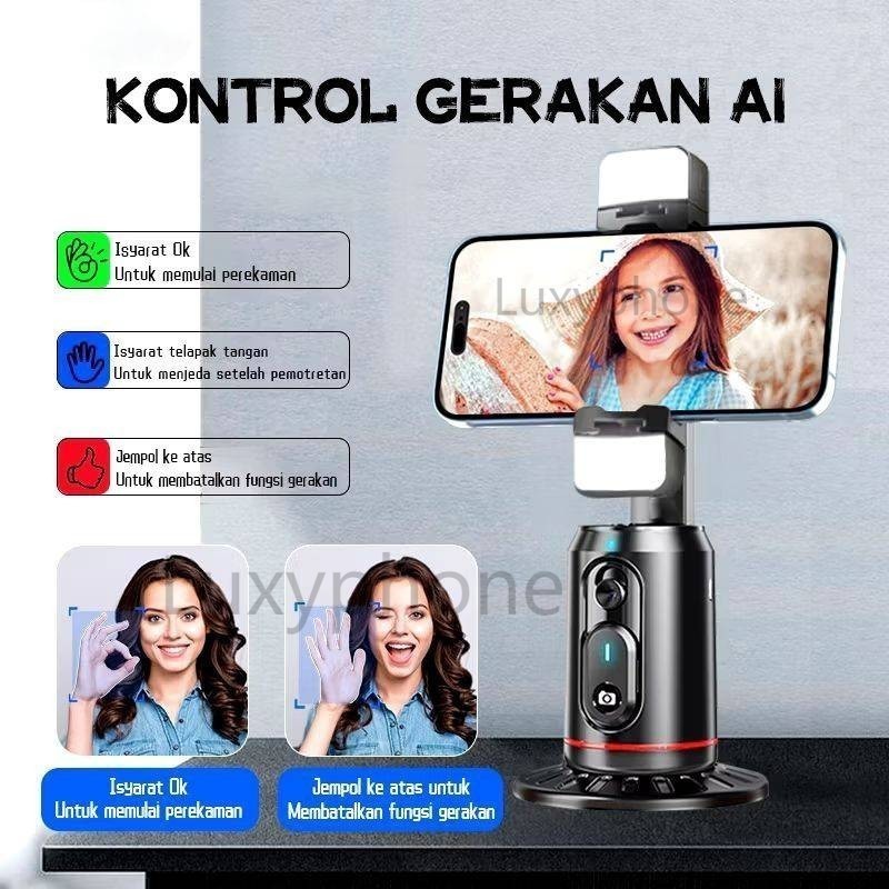 P05 Tripod Gimbal Stabilizer Murah Tongsis 360° Derajat Stabilizer Tripod Face Tracking Bluetooth Gi