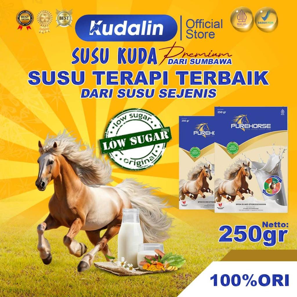

Purehorse Susu Kuda Asli Kemasan Lebih Banyak 250gr Per Box Hemat