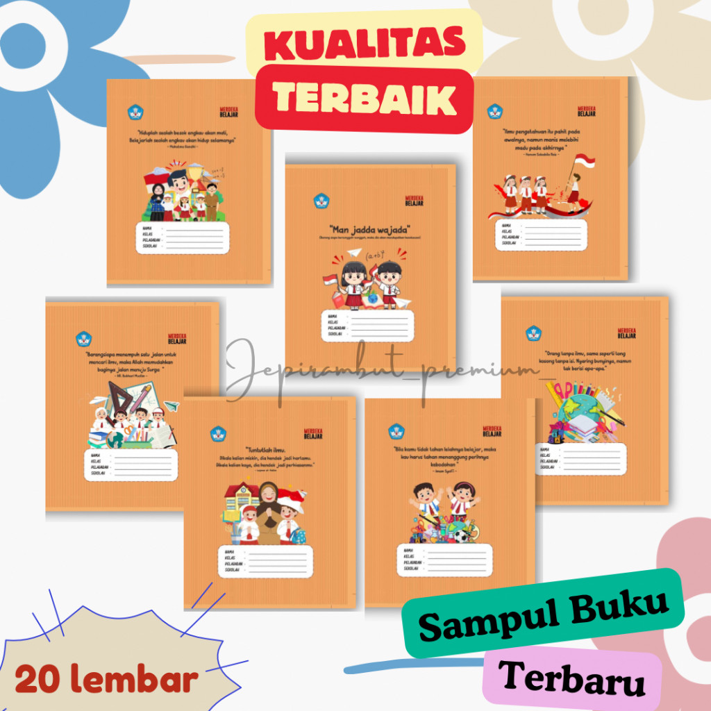 

Sampul Buku Coklat Karakter (ISI 20 LEMBAR) Karakter Sekolah/ sampul buku fancy