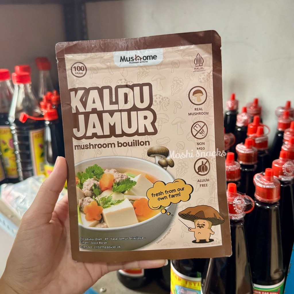 

Kaldu Jamur Pilihan Mushome 100gr - Non MSG - Rendah Kalori Vegetarian Vege 100 gr gram G / 100gram Halal / Mushroom Bouillon