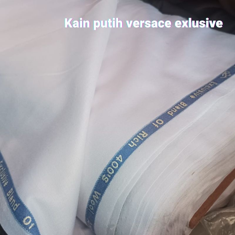 kain putih kedokteran versace sport wool silk blend premium