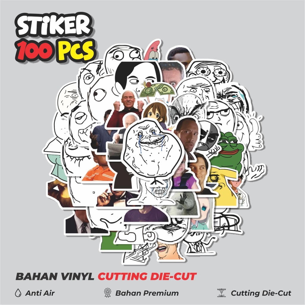 

Terbaru! 50 pcs Stiker Meme Random Kocak Dekorasi Lucu Kreatif untuk Notebook, Skateboard, HP