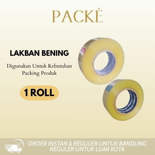 

Lakban Bening Solatape / Solasi / Isolasi 45 mm x 300 yard x 45 micron / Lakban Ekonomis / Murah