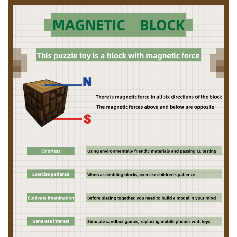 234 PCS Magnetic Building Blocks My World Toy Reading House Constructor Set DIY For  ildren Boy Kid 