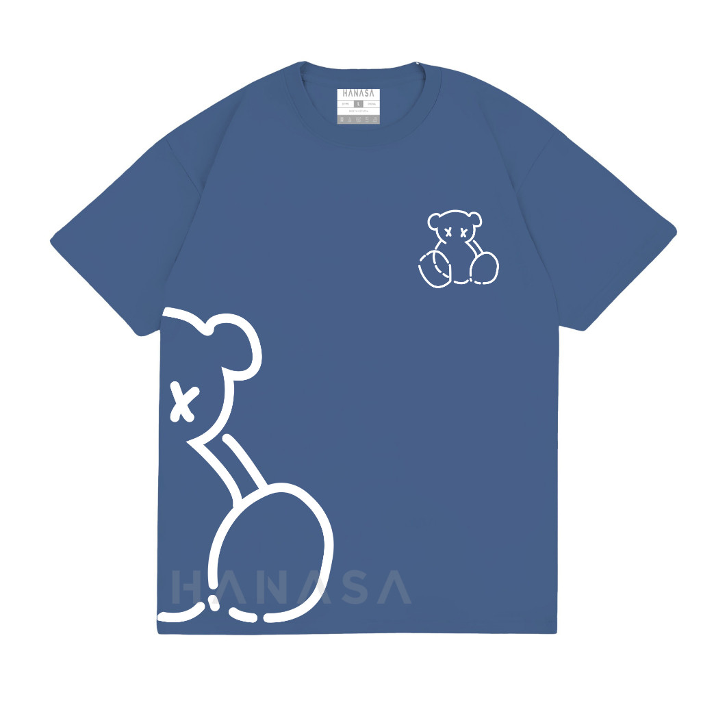 Kaos T-Shirt Bear Outline T Shirt Distro Unisex Baju Beruang Dewasa