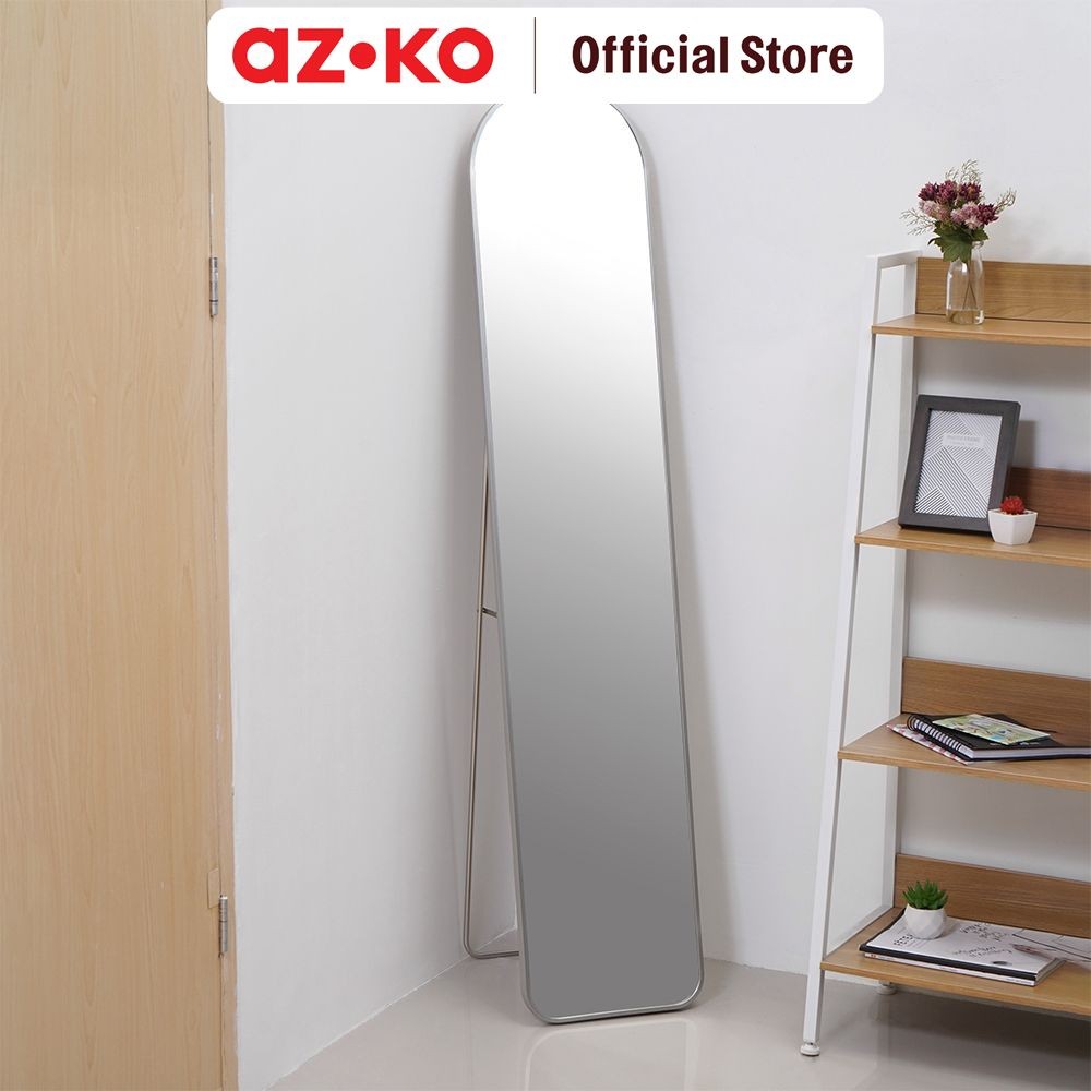 AZKO Arthome Cermin Lantai Aluminium Curved - Mix Standing Floor Mirror Kaca Berdiri Serbaguna Denga