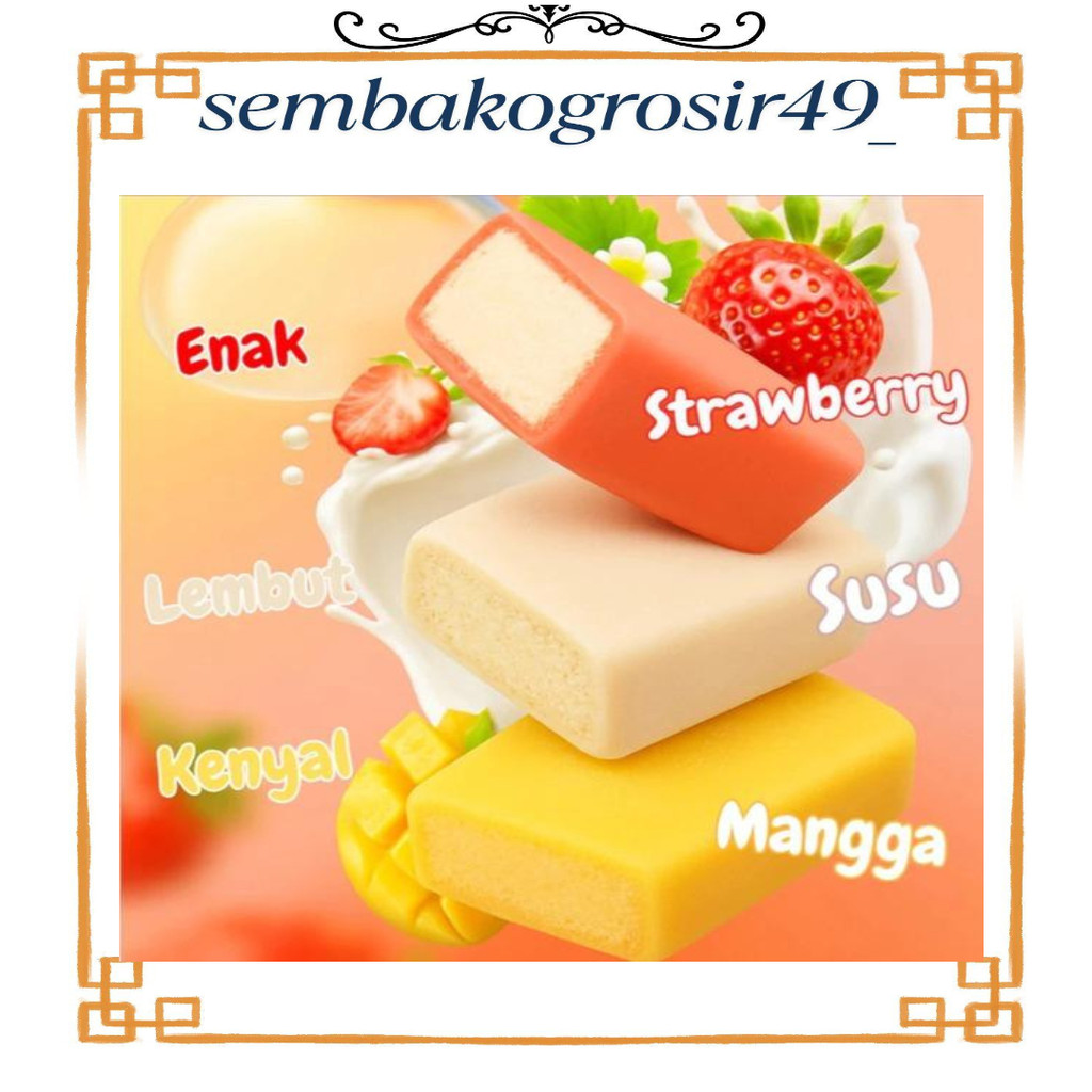 

SSG49 Mochi Snow Cake /Strawberry,/Coklat & Susu / Osmanthus Cake / Snow Cake / Mochi Lembut