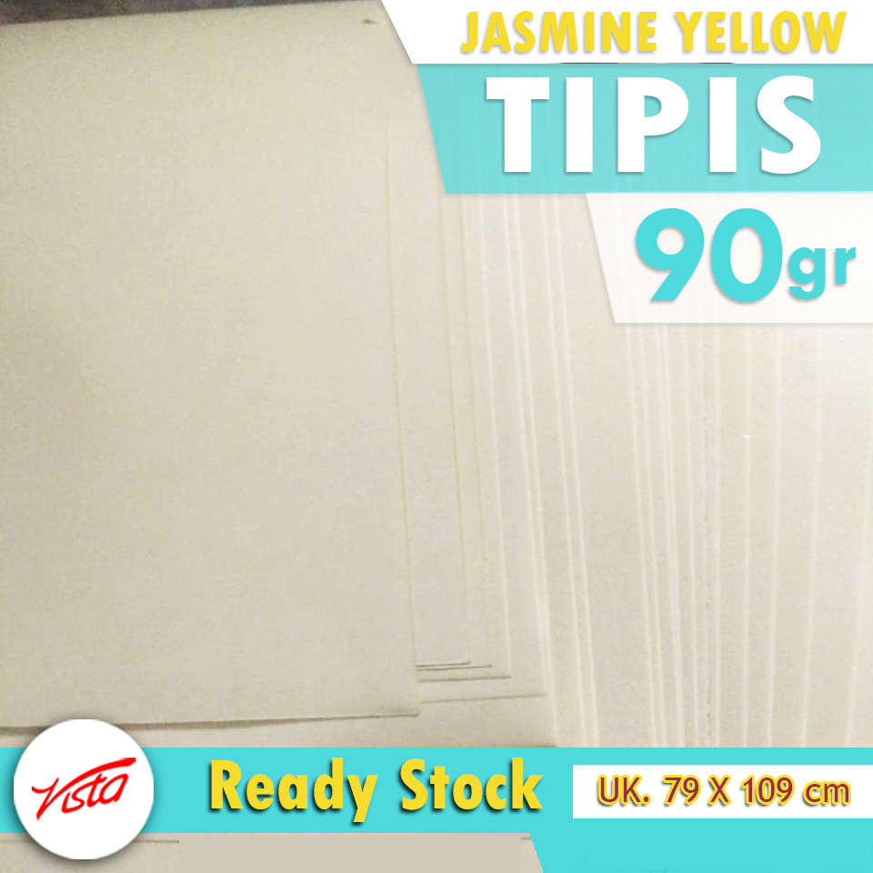 Kertas jasmine (TIPIS) yellow 90gr undangan backdrop paper flower bunga flamingo kerajinan