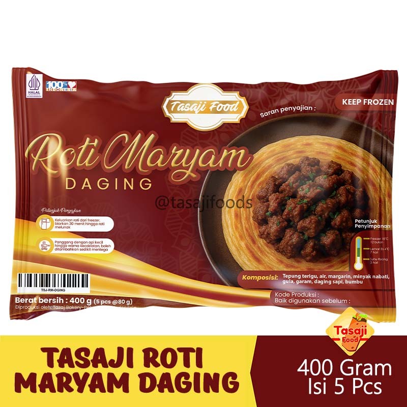 

Tasaji Roti Maryam Daging Isi 5 Pcs Frozen Kulakan