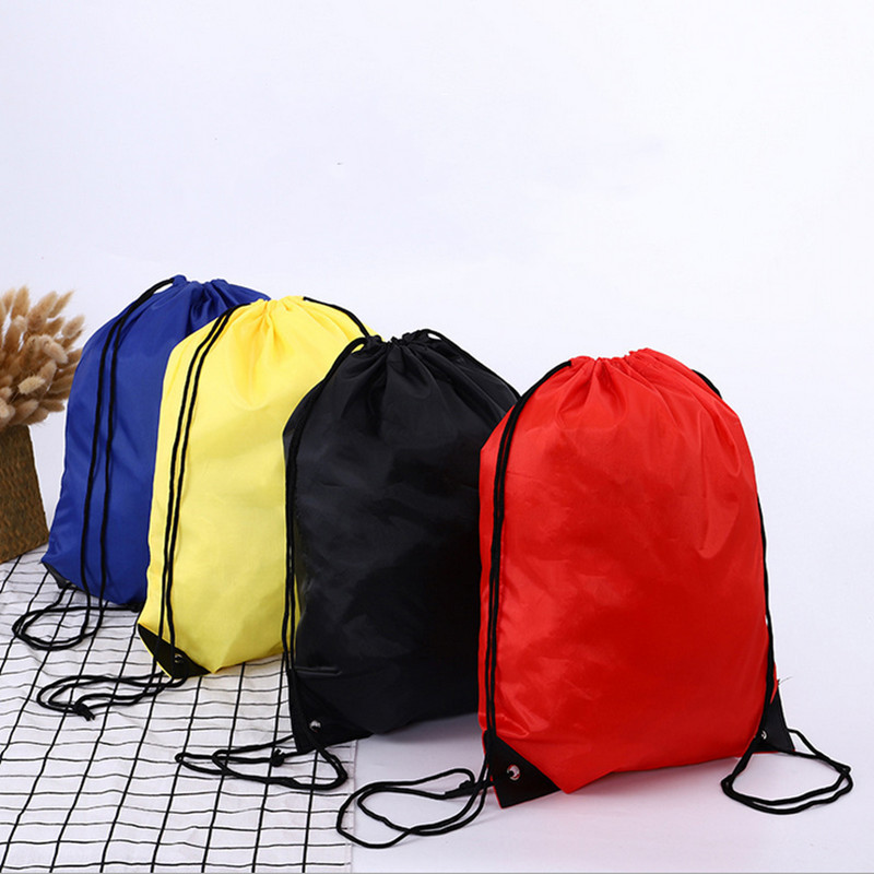 

Riding Backpack Gym Drawstring Shoes Bag Clothes Backpacks WaterproofThicken Drawstring Belt Nylon Color Portable Sports Bag