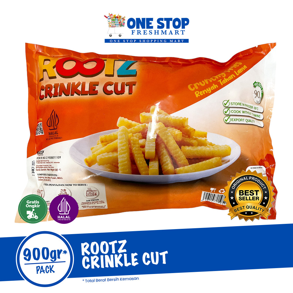 

ROOTZ SINGKONG CRINKLE CUT 900 GR