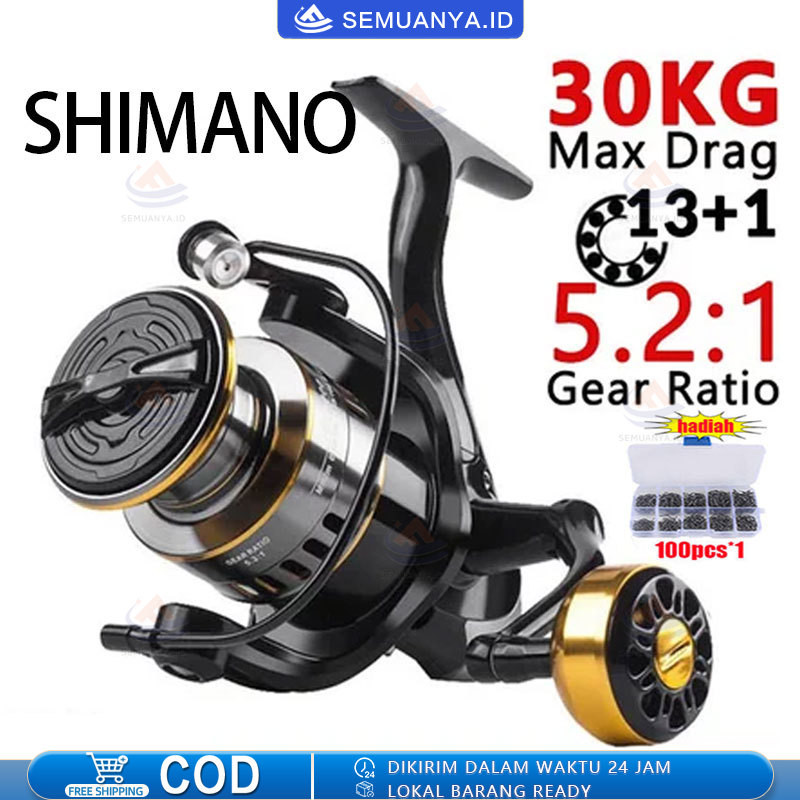 SHIMANO Reel Pancing HE1000 - 7000 10 Kg / Reel Pancing Murah Kuat Power /Gulungan Pancing Ikan Loga