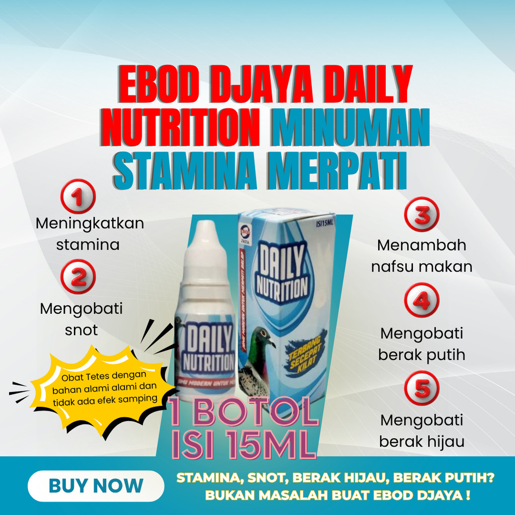 Ebod Djaya Daily Nutrition minuman stamina merpati 1 botol isi 15ml