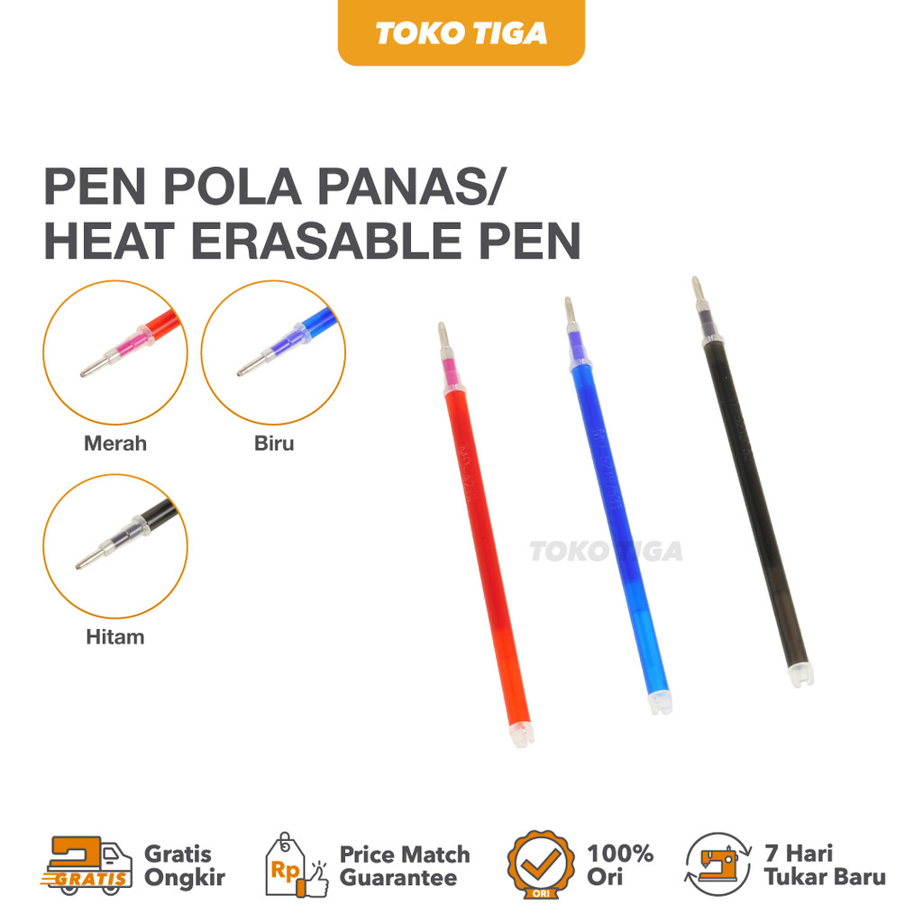

Pen Penanda Pola Panas Setrika / Heat Erasable Pen / High Temperature Pen