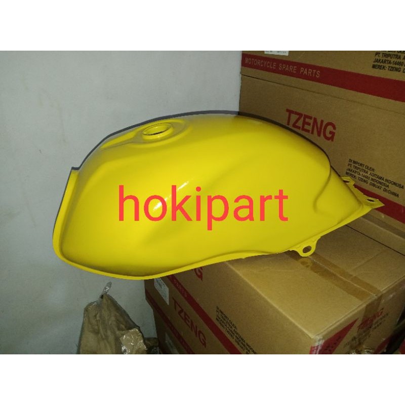 PROMO PROMO TANGKI BENSIN HONDA MEGAPRO NEW MEGAPRO PRIMUS WARNA KUNING LEMON TAHUN 2006-2010 BAHAN 