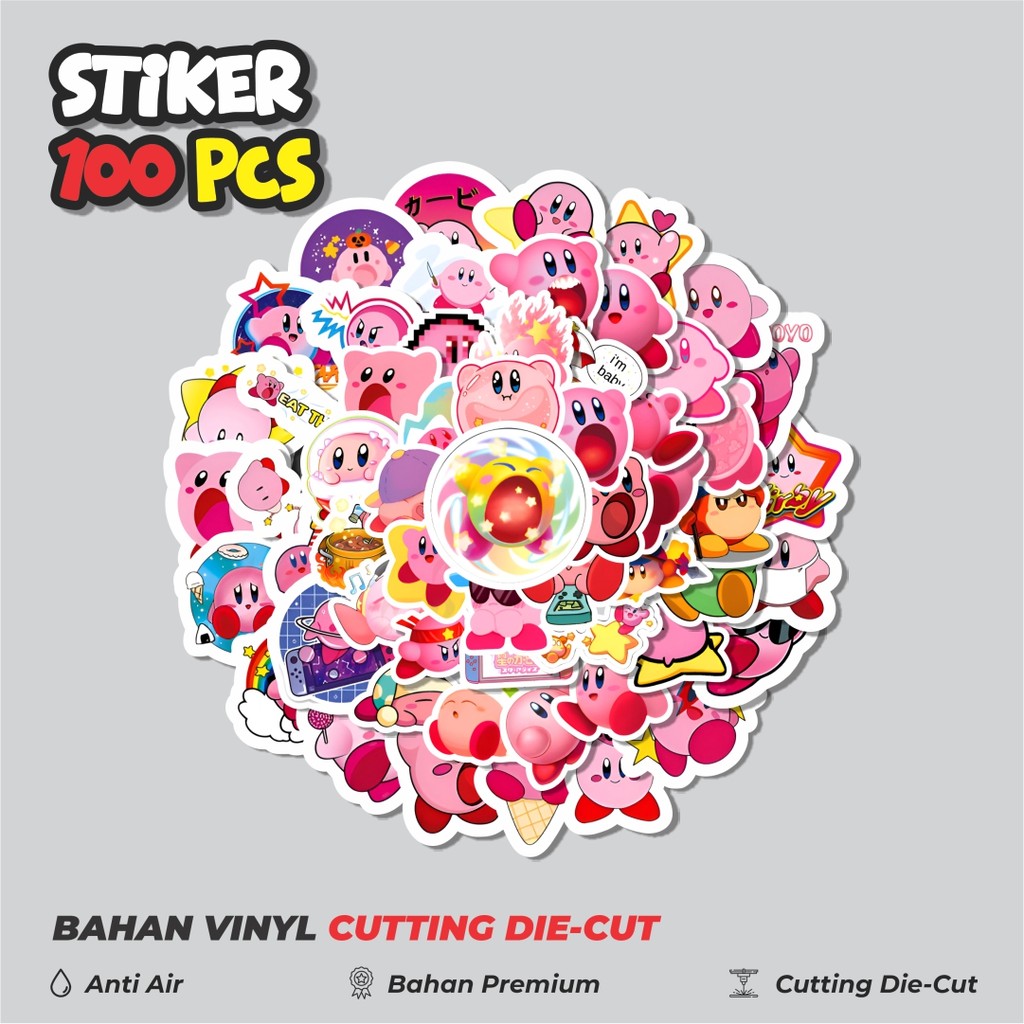 

Terbaru! 50 pcs Stiker Kartun Kirby Dekorasi Lucu Kreatif untuk Notebook, Skateboard, HP
