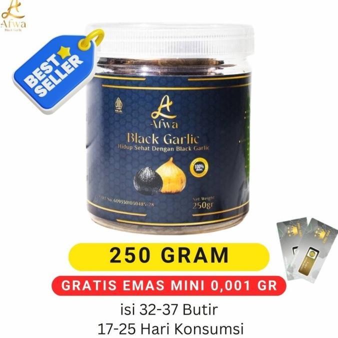 

BLACK GARLIC (BAWANG HITAM TUNGGAL ORI 100%)-FREE EMAS MINI - 250 Gr (bonus)