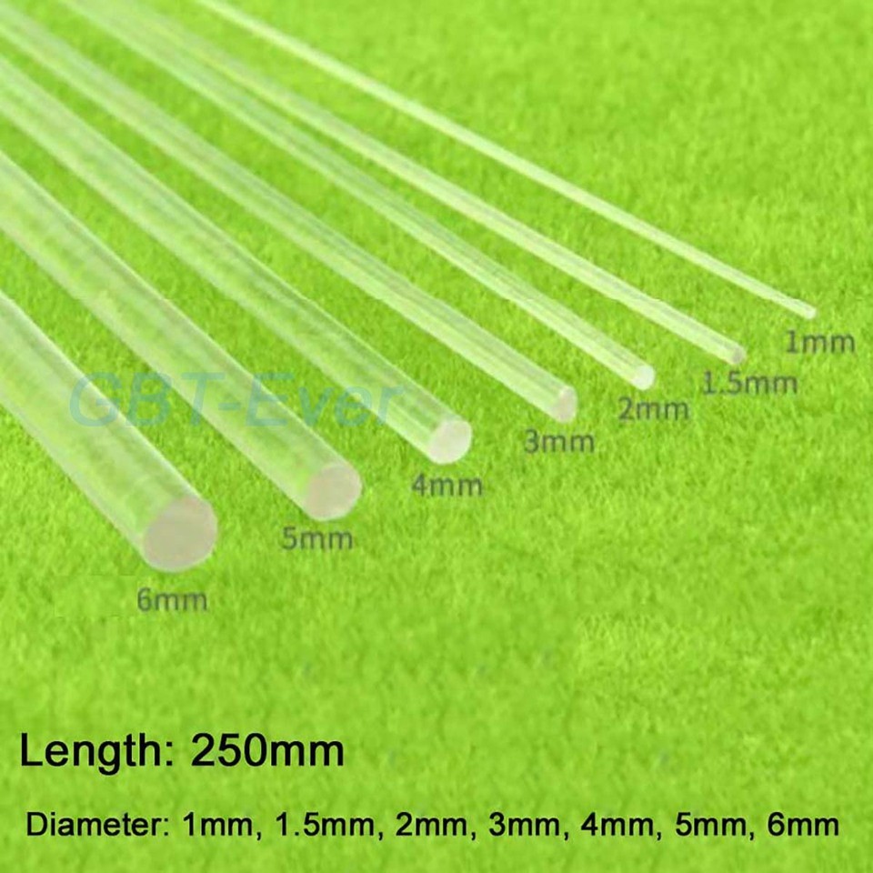 

2/5Pcs Transparent Organic Glass Solid Rods Plastic Round Bars Dia 1 1.5 2 3 4 5 6mm Scenery Decor DIY Handmade Accessories