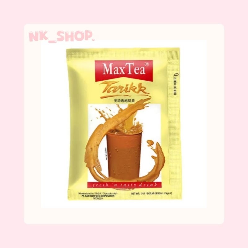 

Max Tea Tarikk 25gr - 1 renceng isi 10 sachet