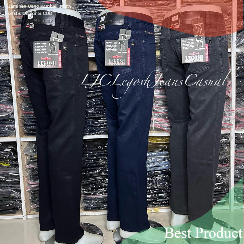 Celana Reguler panjang pria Standar Soft Jeans High Quality Legosh Original/ bigsize BIgsize super j