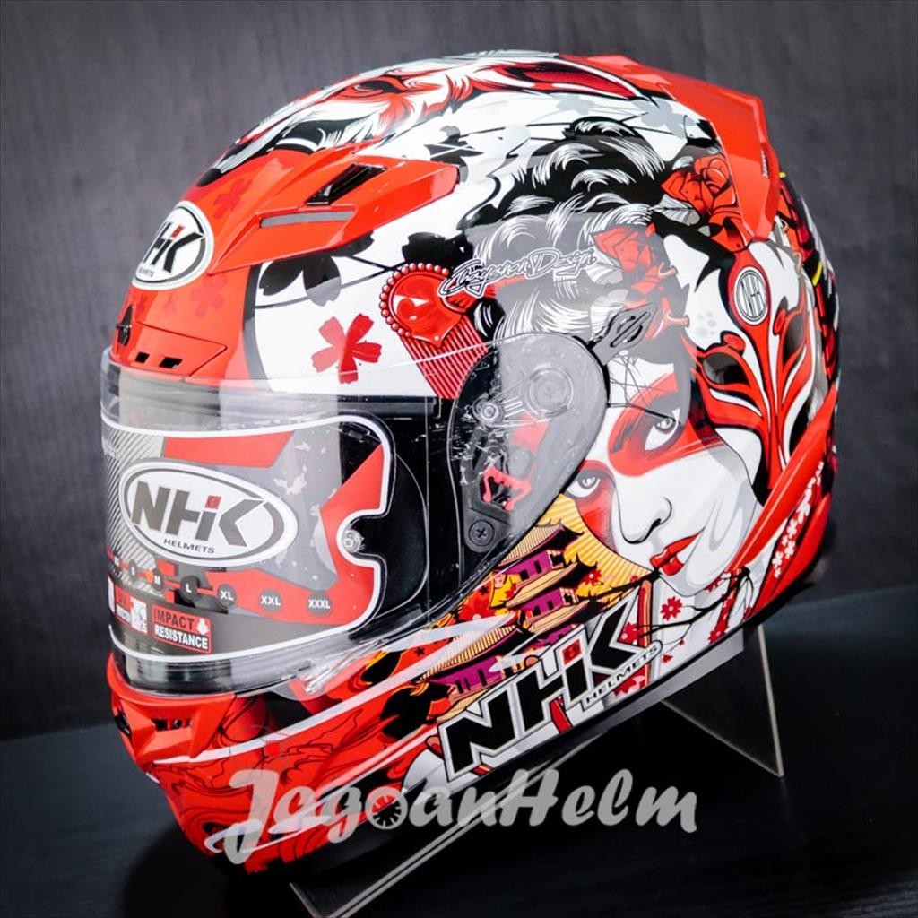 NHK HELM RX9 GEISHA | BLACK RED | RX-9 DOUBLE VISOR