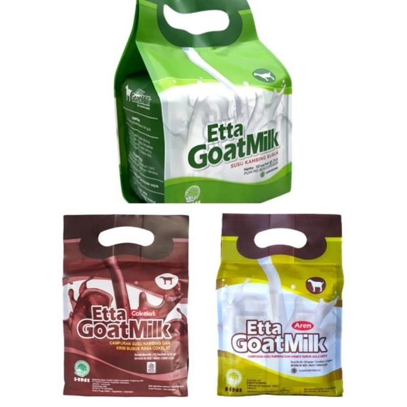 

Halal Susu Ettawa HNI HPAI rasa original,aren dan coklat.
