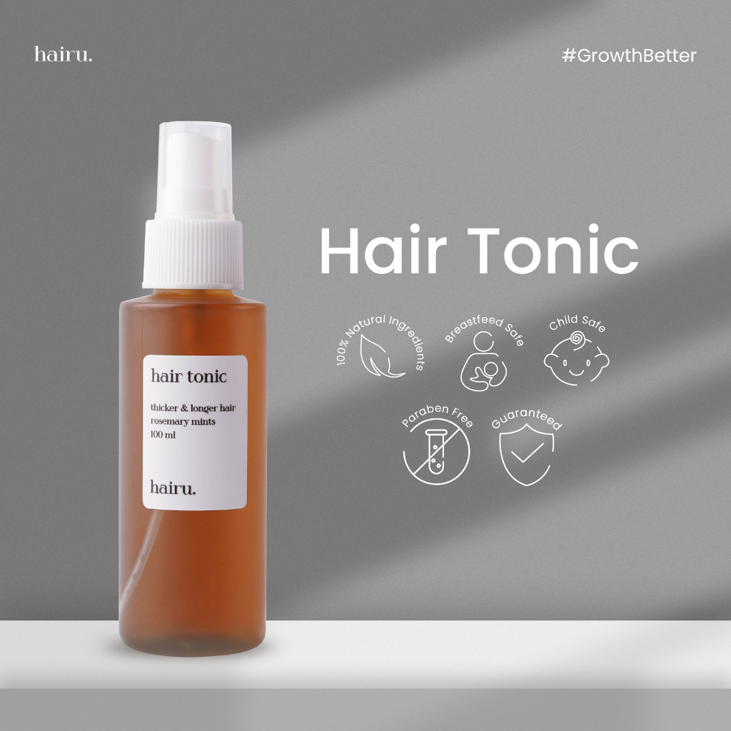 HAIRU HAIR TONIC Haircare Rambut Rontok dan Rusak Hair Growth Tonic Spray Oil Mask