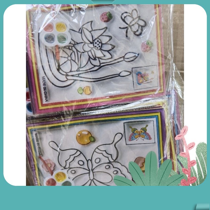 

SATUAN Lukisan Cat Air size tanggung 12 x 17 cm Bonus Kuas Tinta Mainan anak edukasi magic