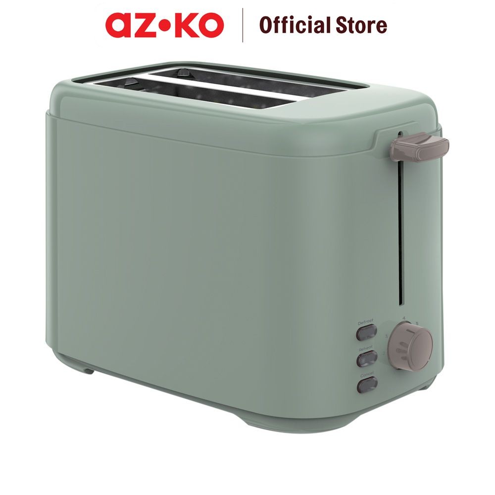 AZKO Memoo Toaster 2 Slice 800 watt - Hijau Pemanggang Roti Pemanggang Elektrik Pembuat Roti Panggan
