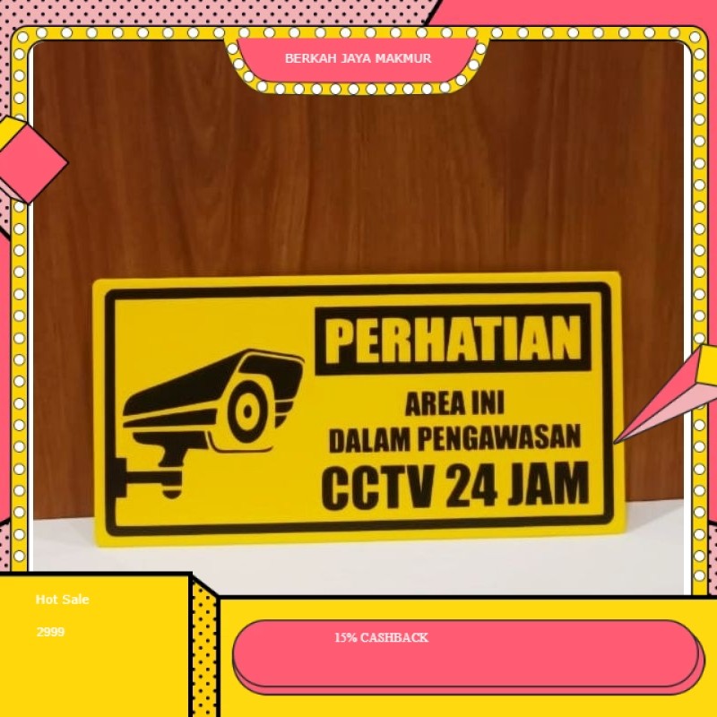 

Stiker Sign " PERHATIAN Aera Ini Dalam Pengawasan cctv 24 Jam