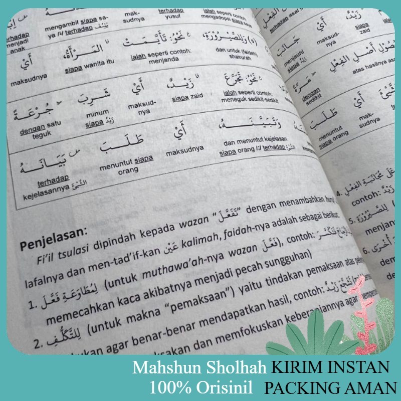 Kitab Amsilah Tasrifiyah Terjemah Perkata & Penjelasan Narasi Al Wasilah Washilah Makna Amsilatut Ta