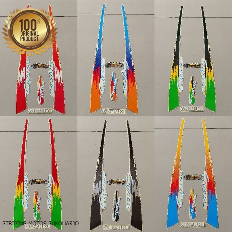 (ORI) Striping Suzuki crystal tune 1993    kualitas original pabrik