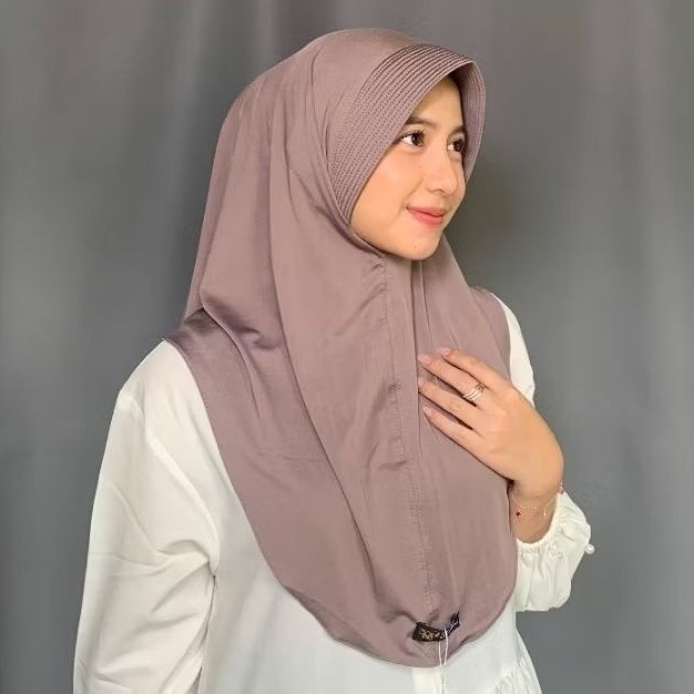 DM - Kerudung Sporty Bergo Hamidah Jilbab Sport Jilbab Instan Ukuran S M L Sporty Adiba Nazwa Bahan 