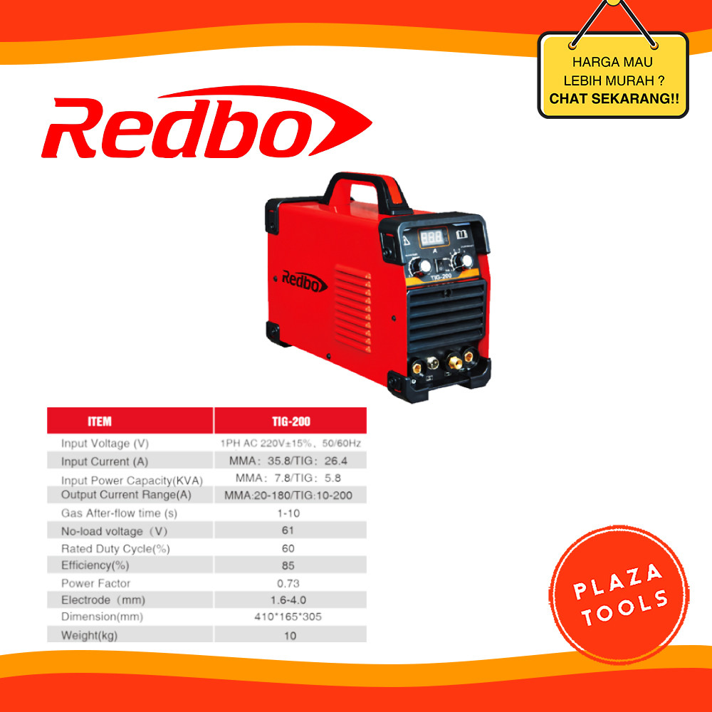 Mesin Travo Las REDBO TIG-200 Mesin Las Inverter Redbo TIG-200