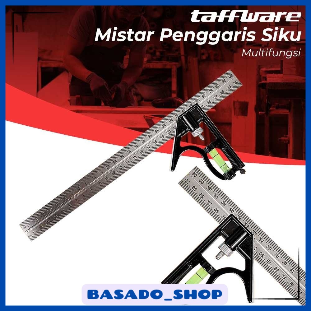 

Taffware Mistar Penggaris Siku Adjustable Angle Ruler Waterpass 305mm - ZEAST