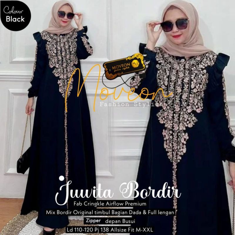 Juwita maxy Maroko Lavora maxy dress gamis bordir