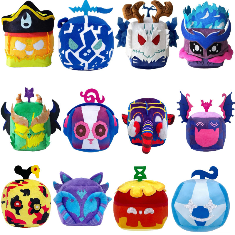 13-20CM Blox Fruits Plush Toys Blox Fruits Dragon Mammoths Plushies Kitsunes Dark Blade Blox Fruit S