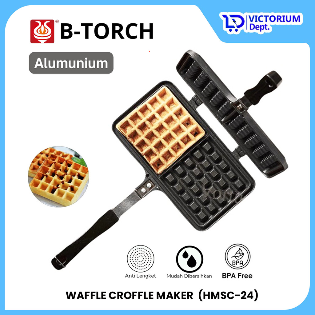 

VICTORIUM B-TORCH WAFFLE MAKER CETAKAN PANGGANG KUE WAFEL CROFFEL HMSC-24